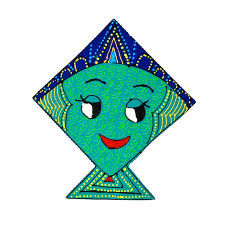 Handmade Folk Kite Wooden Fridge Magnet Kitchen Decor